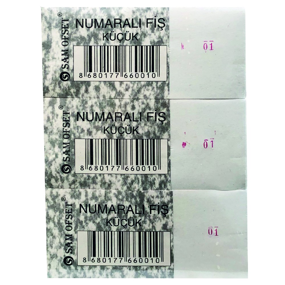 PASTEL NUMARALI FİŞ KÜÇÜK 36'LI *20 **************
