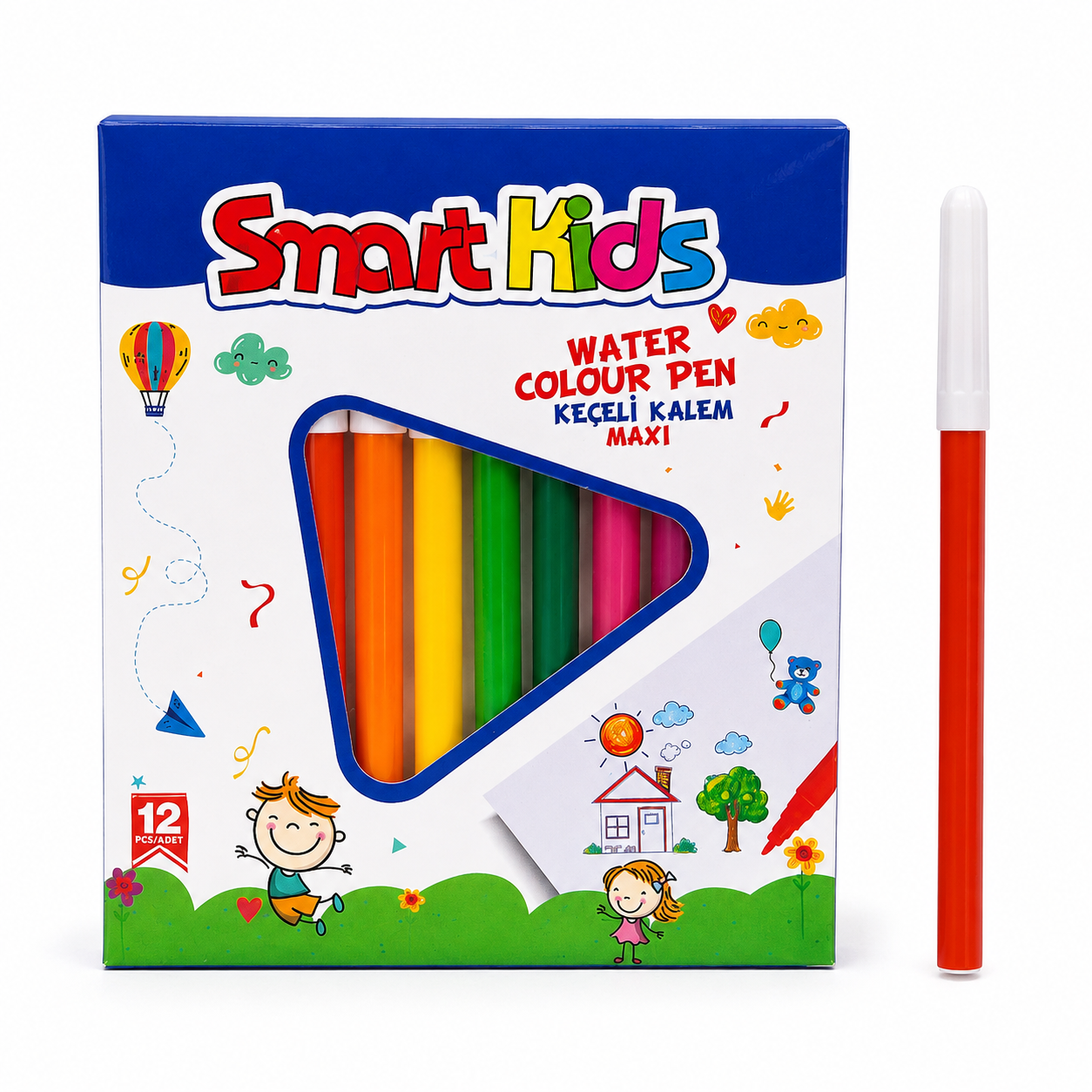 SMART KİDS 4038 MAXI KEÇELİ KALEM 12'Lİ