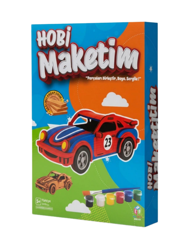 HED 11 AHŞAP MAKET BOYAMA SETİ SPOR ARABA