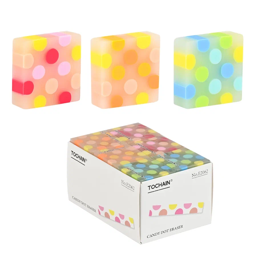 MİKRO E2062 COLOR DOT ECO PVC SİLGİ 30'LU
