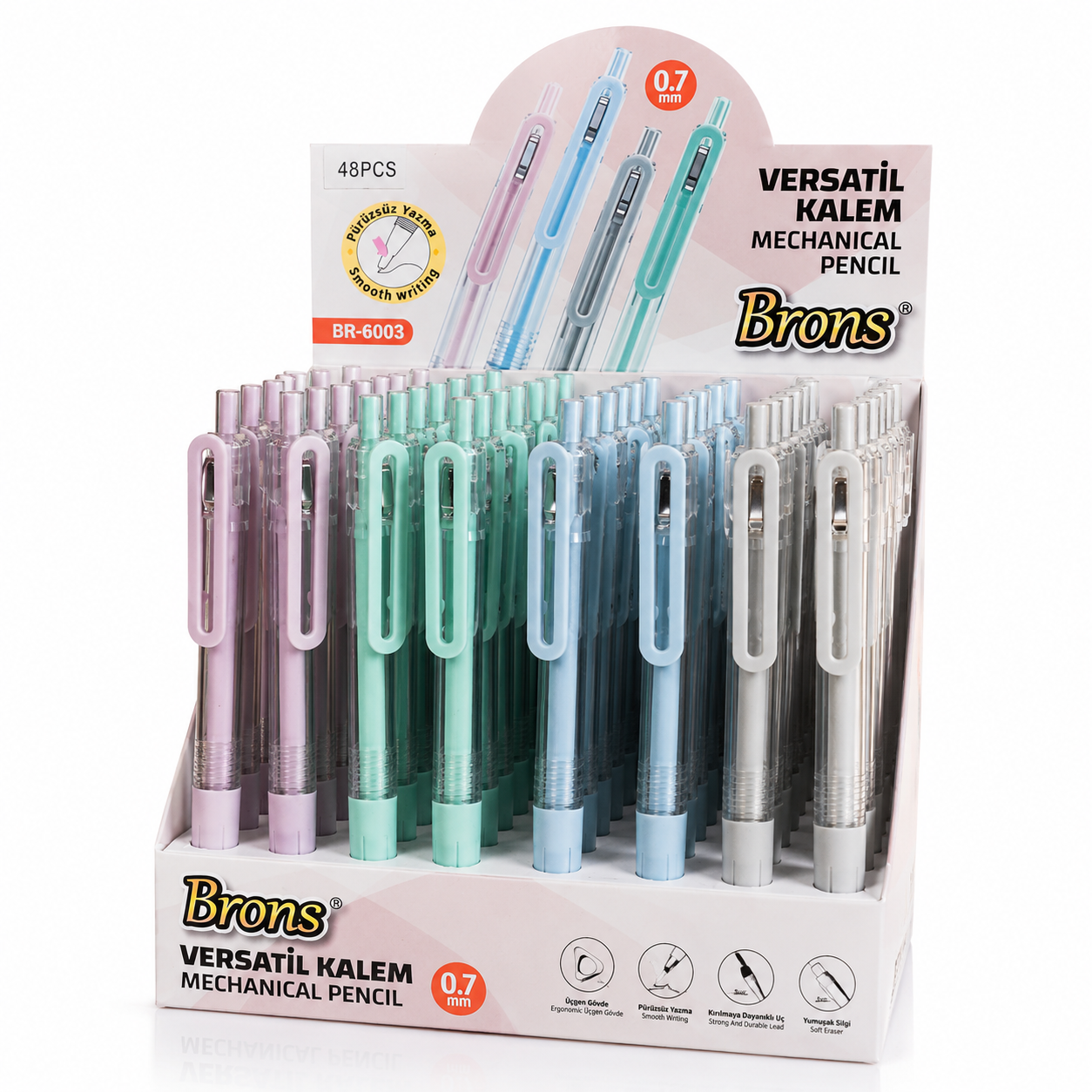 BR-6003 BRONS VERSATİL KALEM 48'Lİ