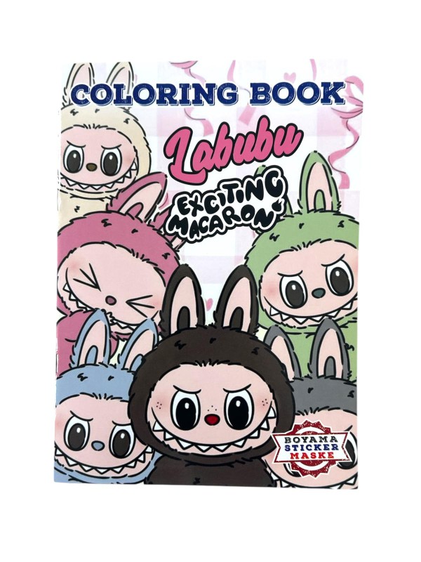 SİNGLE COLOR LABUBU- CAPY BARA ÇIKARTMALI BOYAMA KİTABI 20'Lİ*20