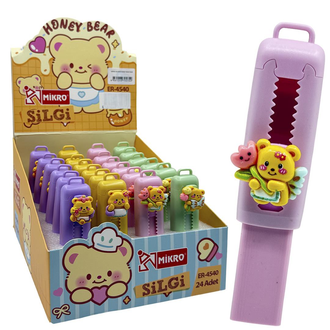 MİKRO ER-4540 HONEY BEAR SÜRGÜLÜ SİLGİ 24'LÜ*32