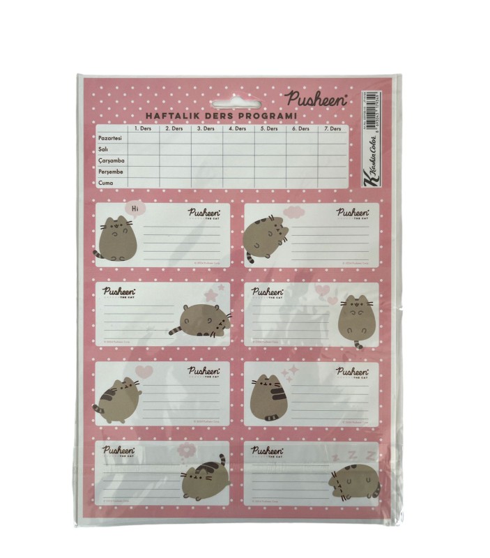 KESKİN PUSHEEN DERS PROG. ETİKET 3'LÜ PK:50'Lİ *8 ^