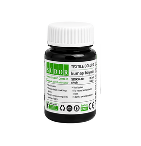 SÜDOR SD900-10 KUMAŞ BOYA 25 ML SİYAH 10'LU *24