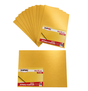 KUPON KFK-404 METALİK AYNALI KARTON GOLD 50X70 10'LU *25