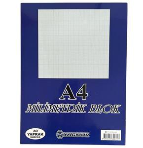 YAĞMUR A4 MİLİMETRİK BLOK 12'Lİ PEMBE-MAVİ*11