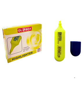 GLOBOX 6786  HIGHLIGHTER FOSFORLU  KALEM 10'LU -SARI *60