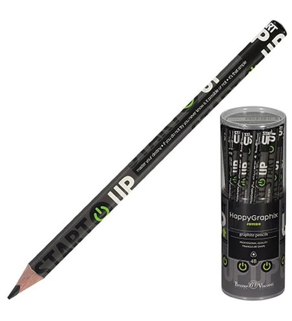 HAPPY GRAPHİX 21-0062-06 JUMBO KURŞUN KALEM  4B 3,5MM START  30LU