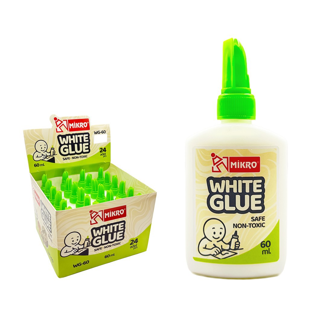 MİKRO WG-60 BEYAZ GLUE TUTKAL 60 ML 24'LÜ*12