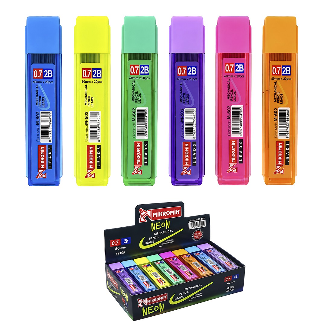 MİKRO M-602 60MM NEON KALEM UCU 07,MM 48'Lİ *60