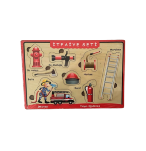 AHŞAP PUZZLE İTFAİYE SETİ HEDİYELİ DERGİ 