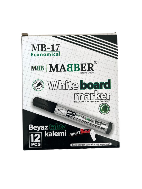 MABER MB-17S EKONOMİK TAHTA KALEMİ 12'Lİ SİYAH