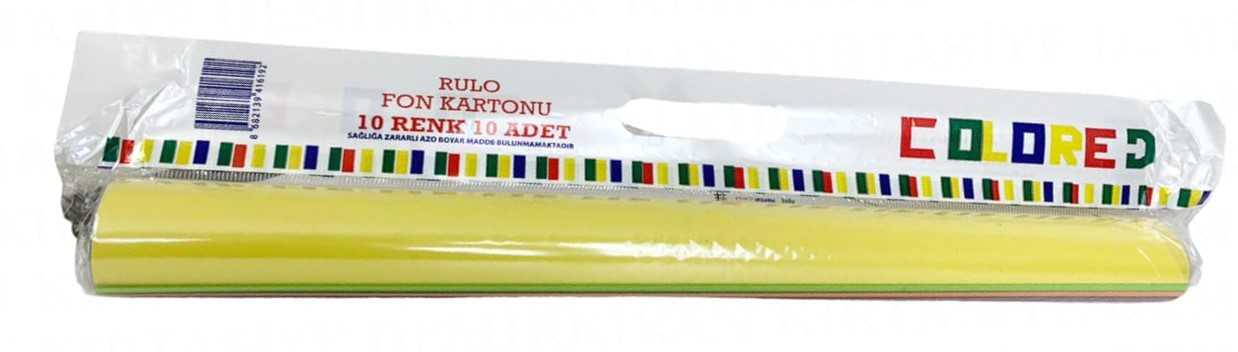 COLORED RULO FON KARTONU 10 RENK*60