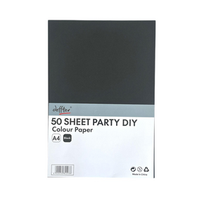 SİNGLE COLOR DEFFTER FOTOKOPİ KAĞIDI  SİYAH 50'Lİ*100 >