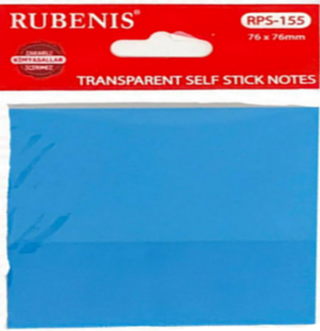 RUBENİS RPS-155 ŞEFFAF MAVİ POSTİT 24'LÜ *24 >