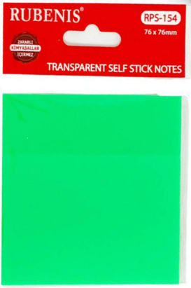RUBENİS RPS-154 ŞEFFAF YEŞİL POSTİT 24'LÜ *24 >