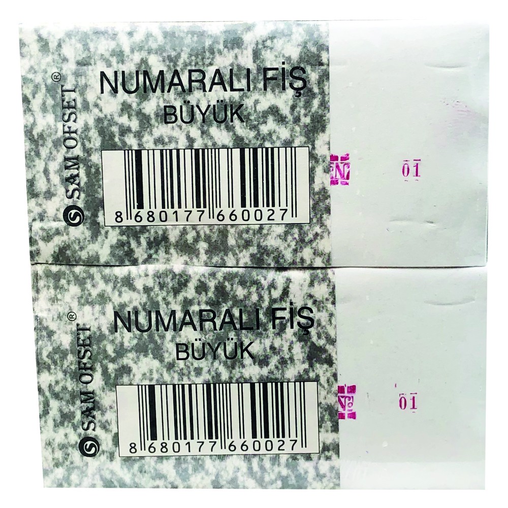 PASTEL NUMARALI FİŞ BÜYÜK 24'LÜ *20 ***************