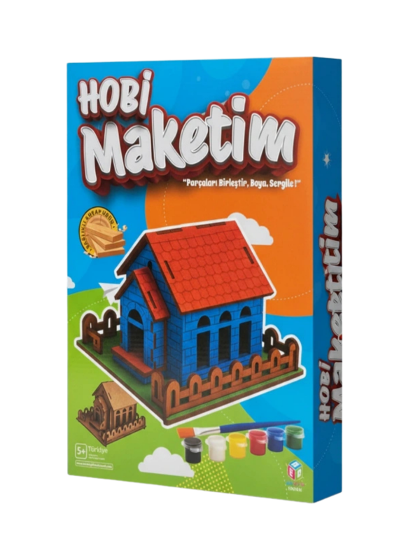 HED 08 AHŞAP MAKET BOYAMA SETİ KÖY EVİ