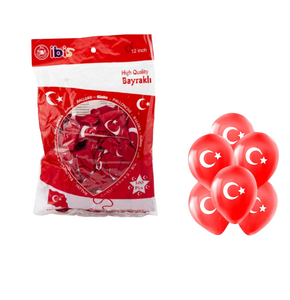 İBİS AYYILDIZ BAYRAKLI BALON 100'LÜ PAKET >
