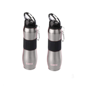 BEAR&DEAR BD-MT0041 ÇELİK SİLİKON KEMERLİ GÜMÜŞ MATARA 830ML *25