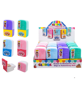 GLOBOX 3823 SİLGİ VE KALEMTIRAŞ SETİ 16'LI(BUZDOLABI)