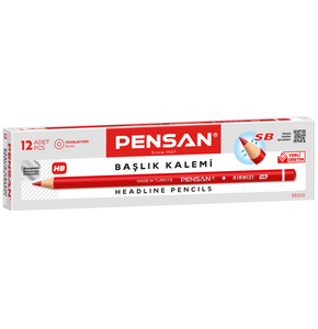 PENSAN KIRMIZI BAŞLIK KALEMİ 72'Lİ