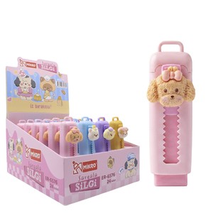 MİKRO ER-6576 SÜRGÜLÜ SİLGİ CUTE FRIENDS 24'LÜ