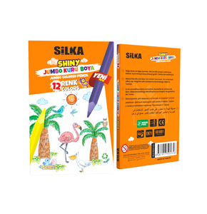 SİLKA KL2.TJ12-12 JUMBO ÜÇGEN KURU BOYA 12'Lİ *8