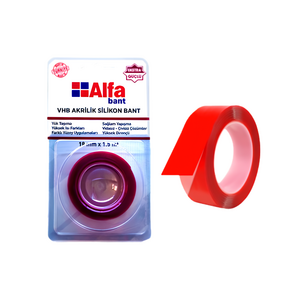 ALFA AB501 VHB AKRİLİK ÇİFT TARAFLI BANT 18MM *60