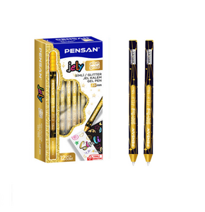 PENSAN 2800 ALTIN JELY GLİTTER SİMLİ JEL KALEM 12'Lİ *50