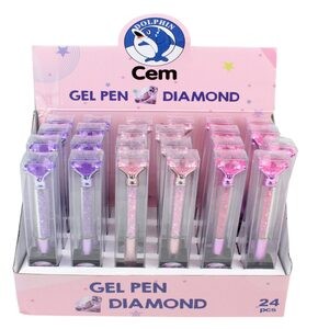 26035010 DOLPHIN GP-3725 TAŞLI JEL KALEM 2 RENK 12'Lİ PAKET