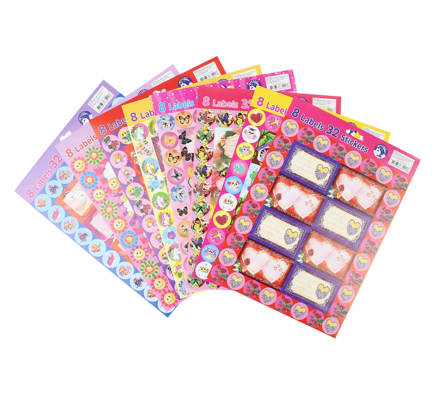 DOLPHIN LA4-GIRLS SİMLİ OKUL ETİKETİ 100'LÜ
