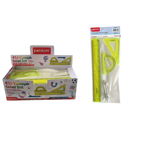 POLİKİM 4'LÜ YUMUŞAK CETVEL SETİ 24'LÜ*288