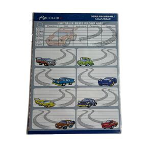 FLY COLOR DERS PROGRAMLI OKUL ETİKETİ 30'LU PAKET