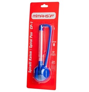 MİMAKS CP-1 SPİRALLİ VEZNE KALEMİ 1.0MM-MAVİ 12'Lİ