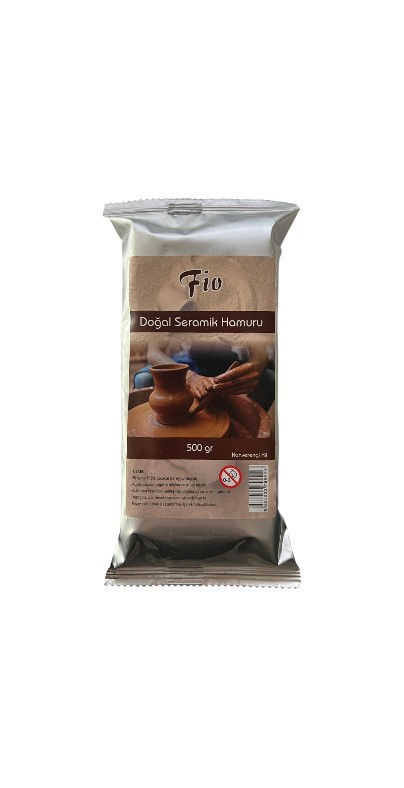 FİO DOĞAL SERAMİK HAMURU KAHVERENGİ 500GR*36 >