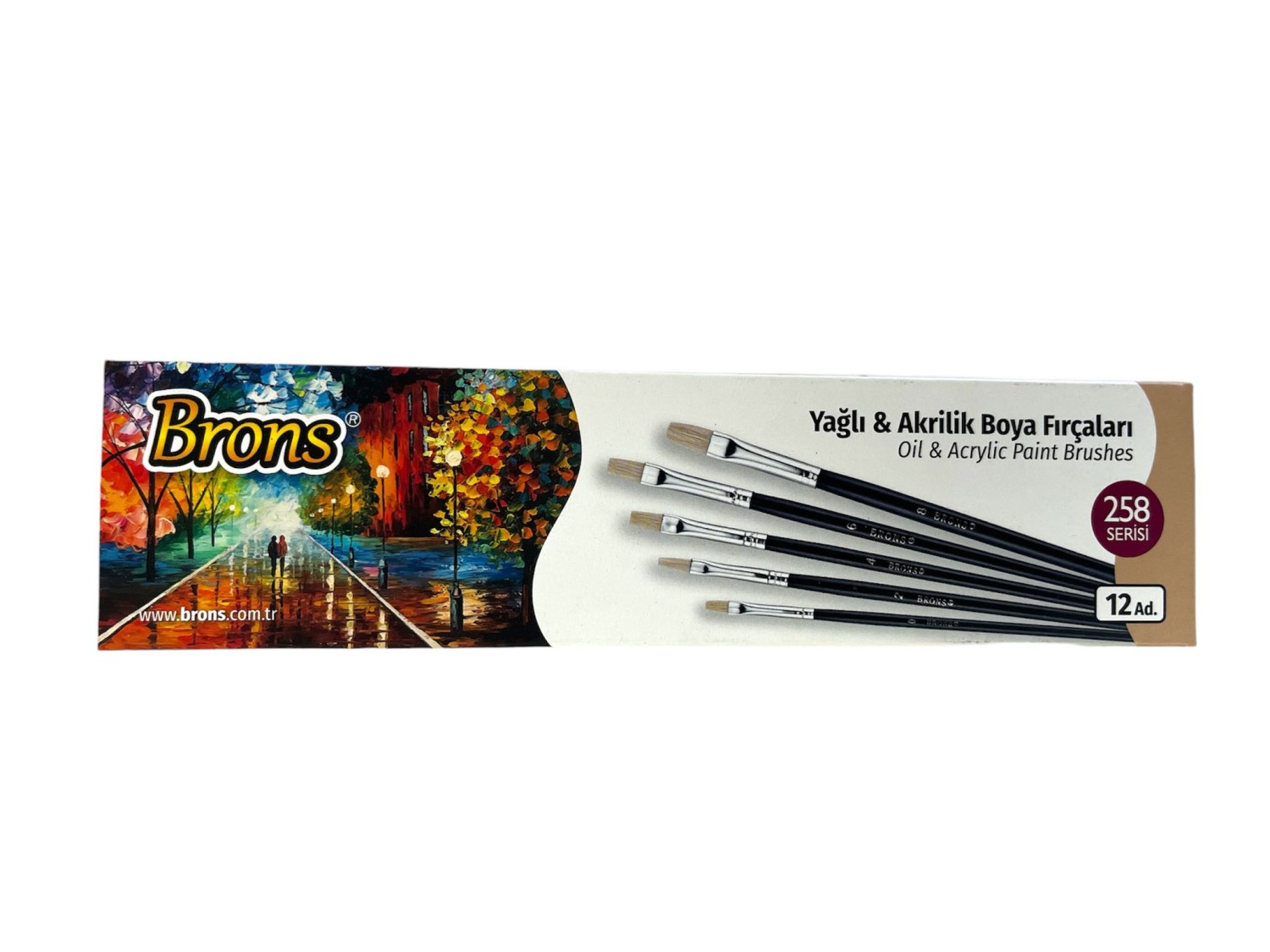 BRONS BR-515  YAĞLI&AKRİLİK BOYA FIRÇASI  NO:10 12'Lİ