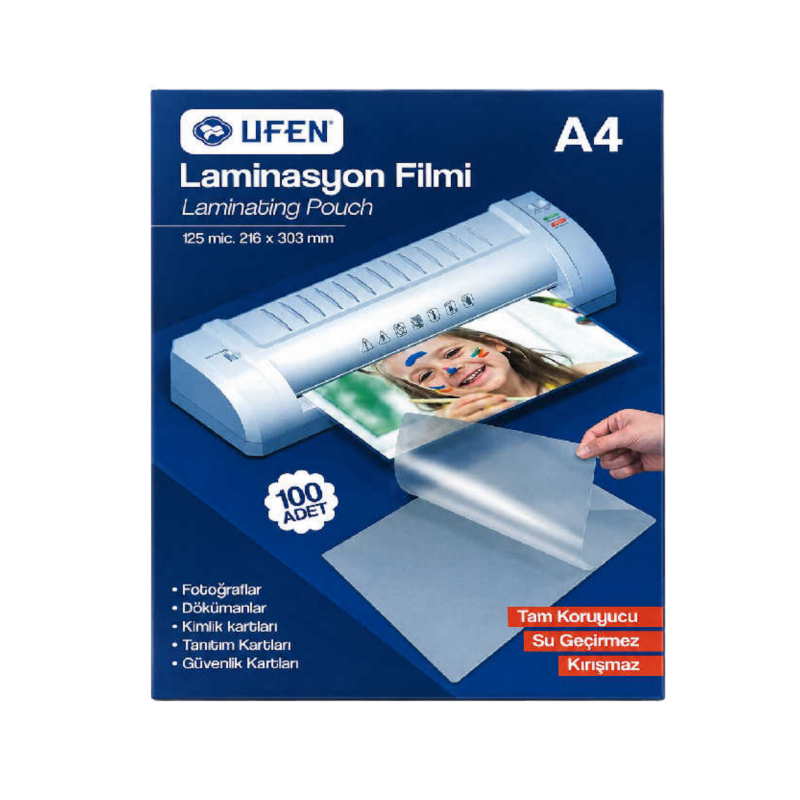 UFEN A4 LAMİNASYON FİLMİ 100'LÜ*10