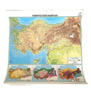 ODAK TÜRKİYE HARİTASI FİZİKİ-SİYASİ 50X70 5'li