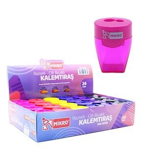 MİKRO ST. MK 4006-24 HAZNELİ ÇİFT BIÇAKLI KALEMTIRAŞ 24'LÜ*36