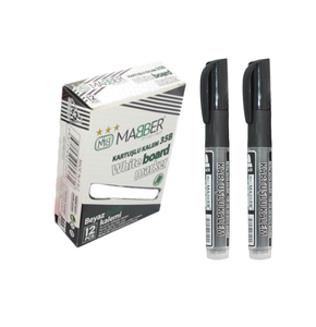 MABER X-35B S KARTUŞLU TAHTA KALEMİ SİYAH 12'Lİ*96
