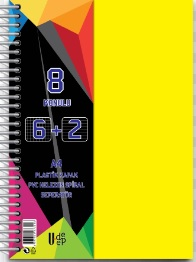 U-DEEP PP KAPAK AYRAÇLI DEFTER 6+2 200YP*24