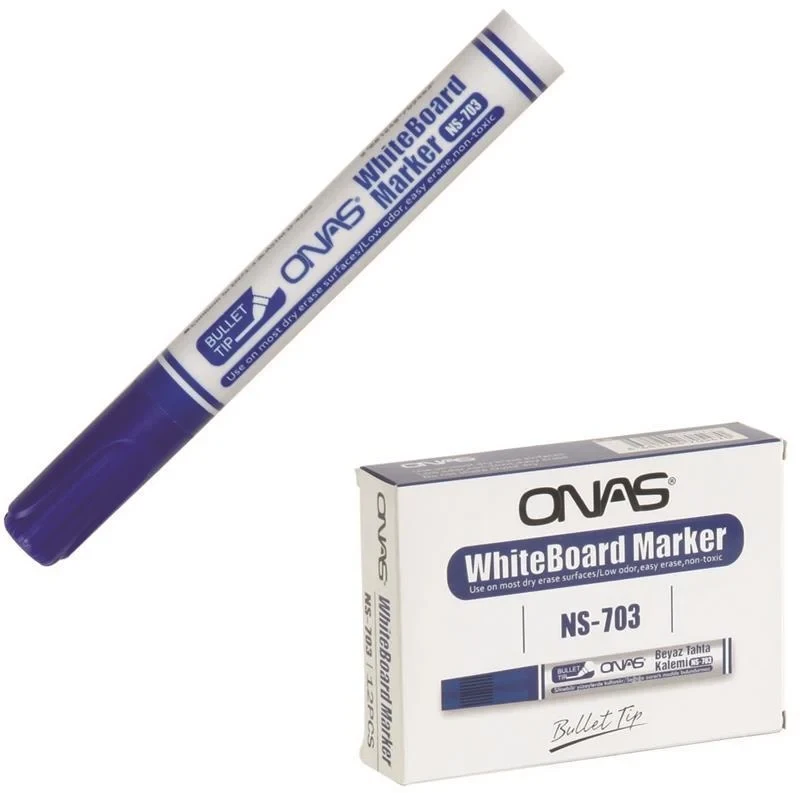 ONAS NS-603-M BEYAZ TAHTA KALEMİ MAVİ 12'Lİ*96