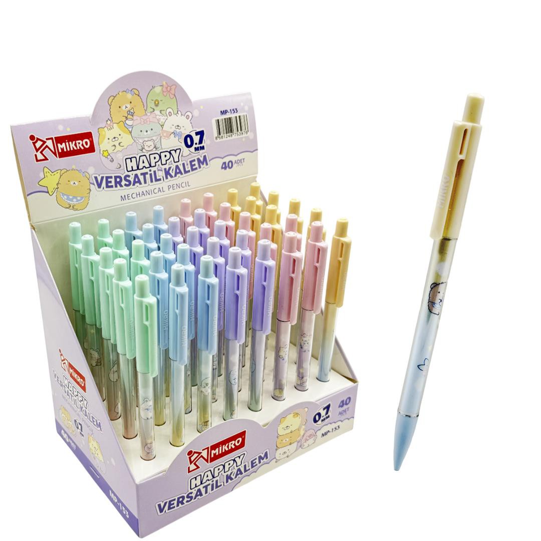 MİKRO MP-153 HAPPY VERSATİL KALEM 0,7MM 40'LI *20