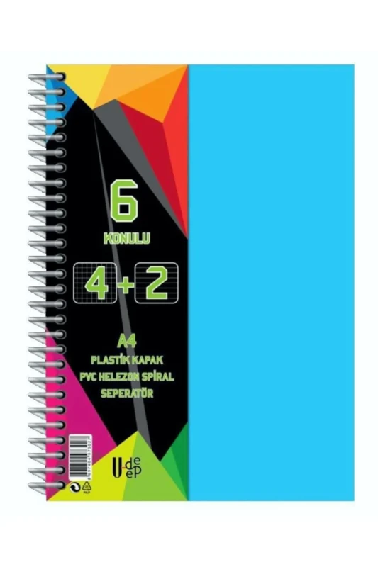 U-DEEP PP KAPAK AYRAÇLI DEFTER 4+2 150YP.*28