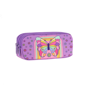 KAUKKO KIDS&LOVE 3 BÖLMELİ KALEM ÇANTASI(LAYER BUTTERFULL)