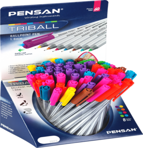 PENSAN 1003 TRİBALL TÜKENMEZ KARIŞIK RENKLİ 1.0M 60LI*16