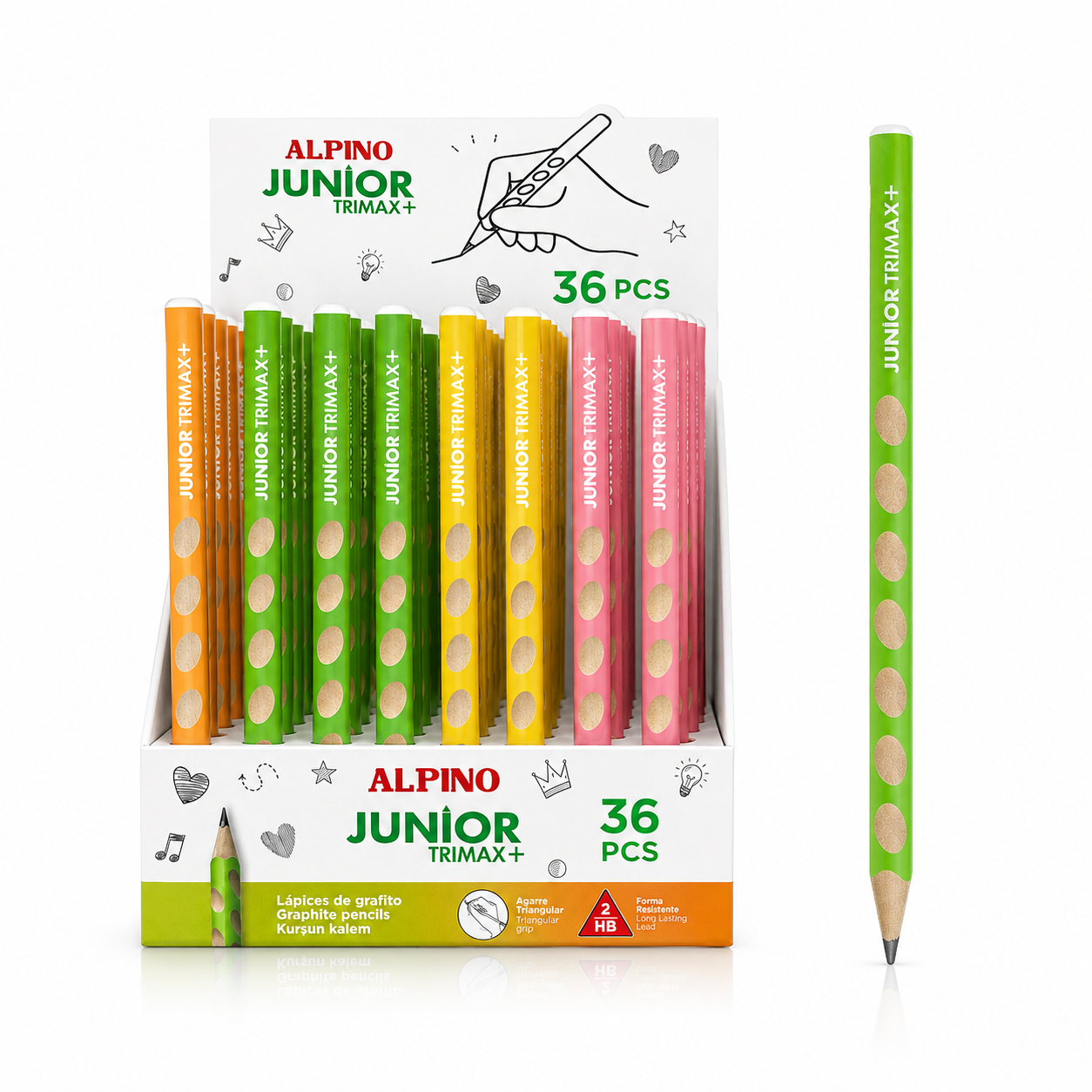 ALPINO JU300018 TRIMAX TROPIC ÜÇGEN KURŞUN KALEM 36'LI
