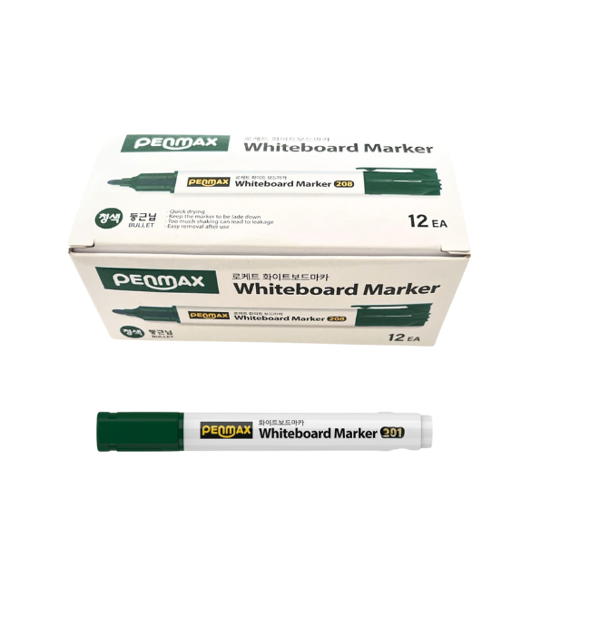 PENMAX WBM-208 BEYAZ TAHTA KALEMİ YEŞİL 12'Lİ PAKET >